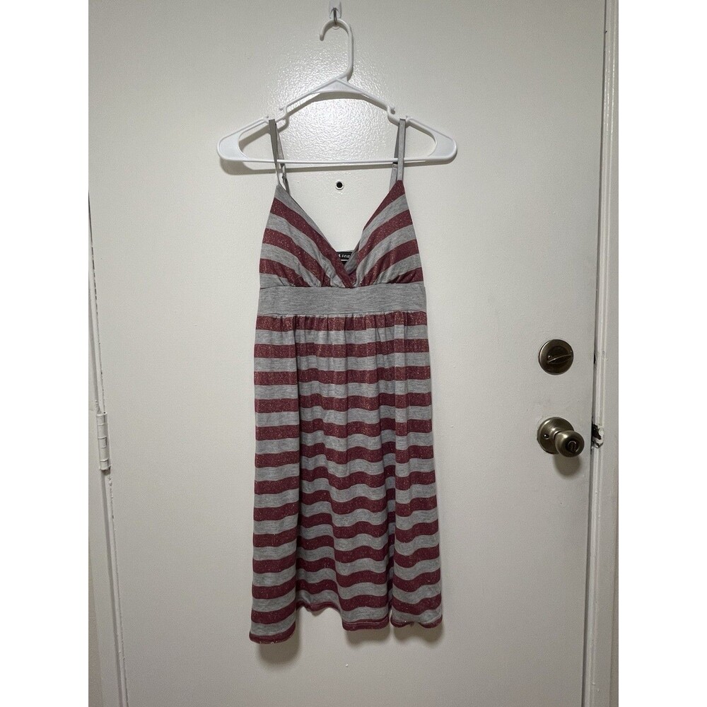 Y2k Babydoll Dress Sweetheart Bodice High Empire Waistband Burgundy Silver Large